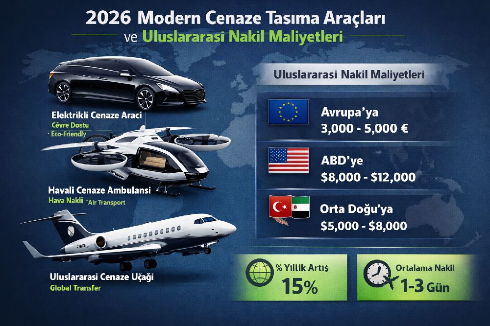 2026 Modern Cenaze Taşıma Araçları ve Uluslararası Nakil Maliyetleri Detayları